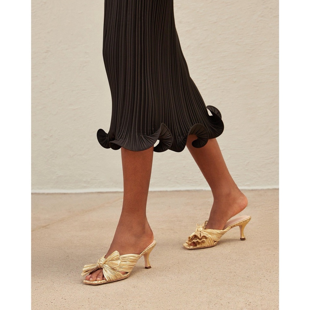 Loeffler Randall Eugenia Pleated Slides - Picture 2 of 11